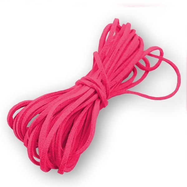 S4U Semišová šňůrka tmavě růžová - 2,5 mm, délka 100 cm - LR8001-15