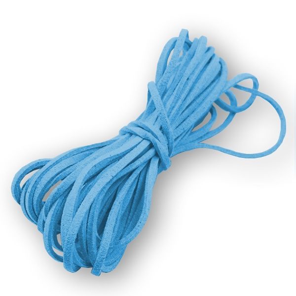 S4U Semišová šňůrka tyrkysová - 2,5 mm, délka 100 cm - LR8001-18