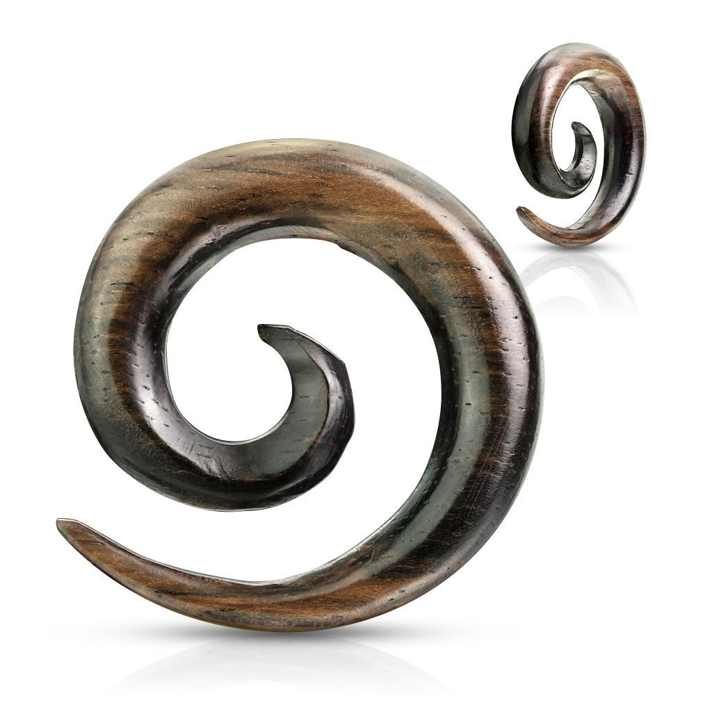 Levně Roztahovák do ucha Ebony Wood (12 mm) - EP1030-12