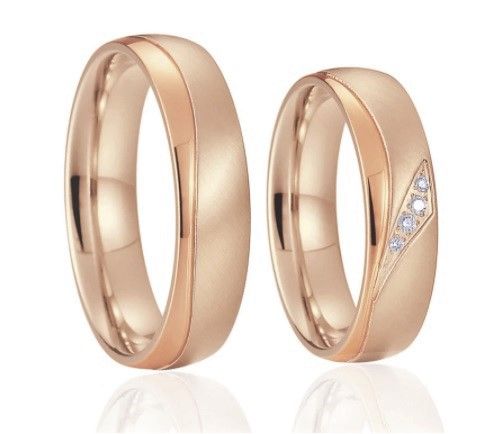 Snubní prsteny chirurgická ocel rosegold