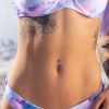 Piercing do pupíku kapka - TITAN (růžová)