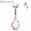 Piercing do pupíku kapka - TITAN (vitrail medium)