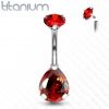 Piercing do pupíku kapka - TITAN (vitrail medium)
