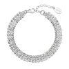 Stříbrný náramek bílý se Swarovski krystaly 73033.1