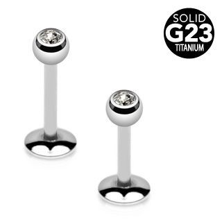 Levně Labreta kulička s kamínkem TITAN (1,2 x 10 x 3 mm) - TIT1030-12103