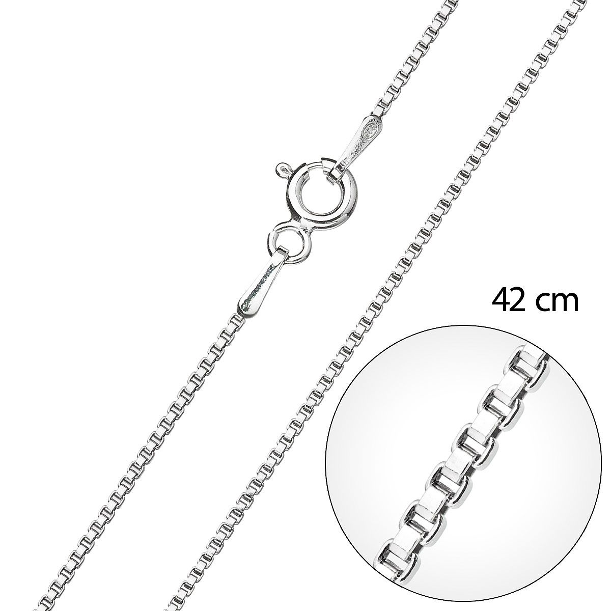 Levně Stříbrný řetízek kulatý délka 42 cm 30014
