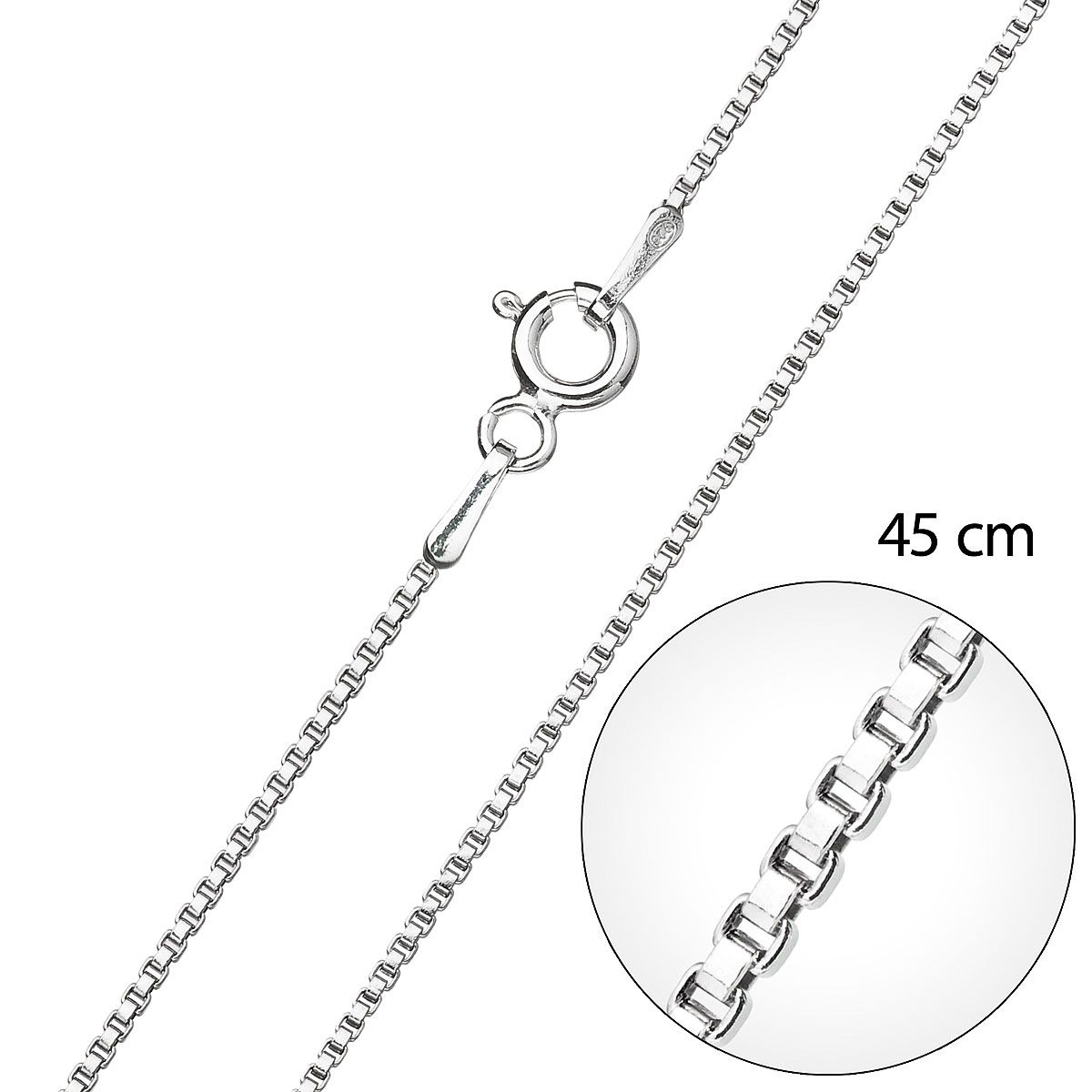Levně Stříbrný řetízek kulatý délka 45 cm 30014