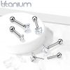 Cartilage piercing do ucha TITAN, 1,2 x 6mm zirkon 4 mm