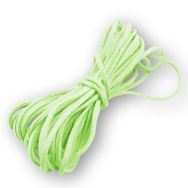 S4U Semišová šňůrka světle zelená - 2,5 mm, délka 100 cm - LR8001-26