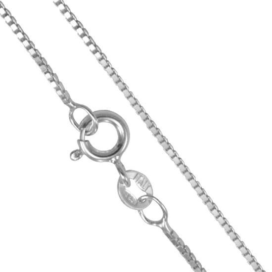 Levně Stříbrný řetízek - čtvercový, tl. 1 mm (45 cm, 2,61g) - ZB619-45