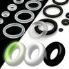 Piercing - náhradní průhledná gumička na plug (10 mm)