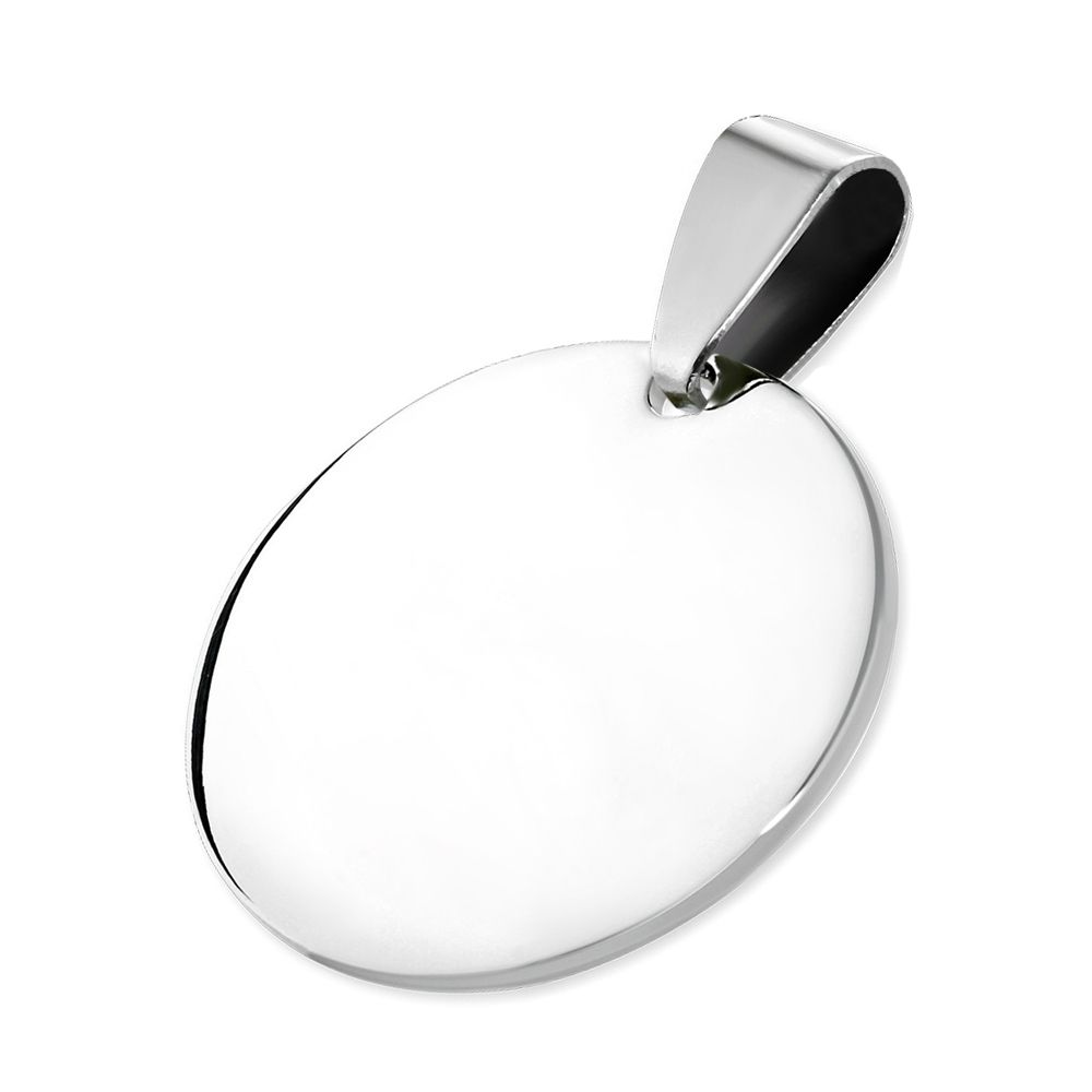 Ocelový přívěsek kulatá destička 20 mm - DR1100-20