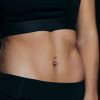 Piercing do pupíku vnitřní závit TITAN, 1,6 x 12 mm (tyrkysová)