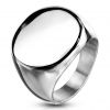 Kruhový pečetní ocelový prsten (52)