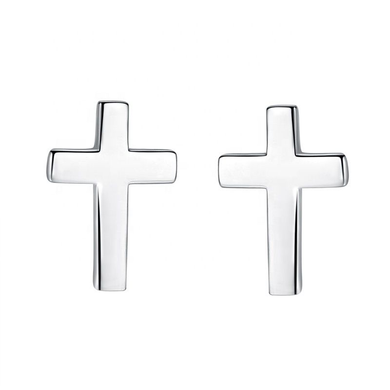 NUBIS Stříbrné náušnice křížky - NB-3406