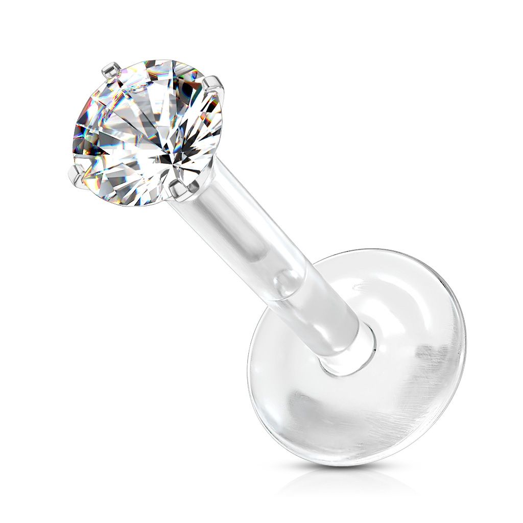 Levně BioFlex piercing do brady, 3 mm zirkon (1,2 x 8 mm) - LB0028C-120803