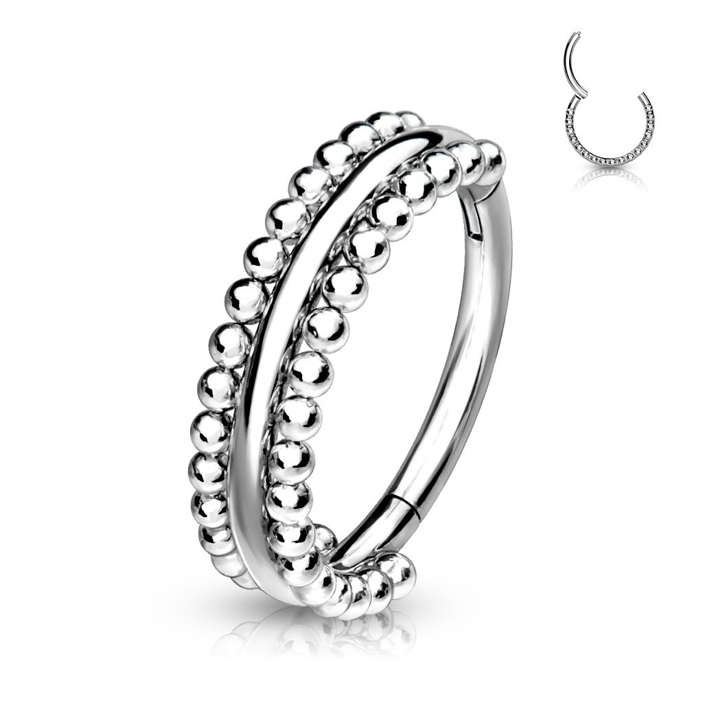 Levně S4U Segment kruh - helix / cartilage / tragus piercing (1,2 x 10 mm) - NS0045ST-1210