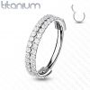 Kruh se zirkony - helix / cartilage / tragus piercing TITAN (1,2 x 10 mm)
