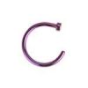 Piercing do nosu - kruh fialový (0,8 x 10 mm)