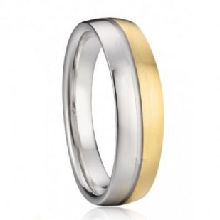 Pánský snubní ocelový prsten šíře 6 mm