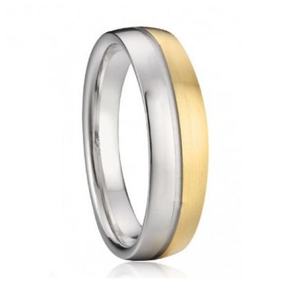 Pánský snubní ocelový prsten šíře 6 mm (65)