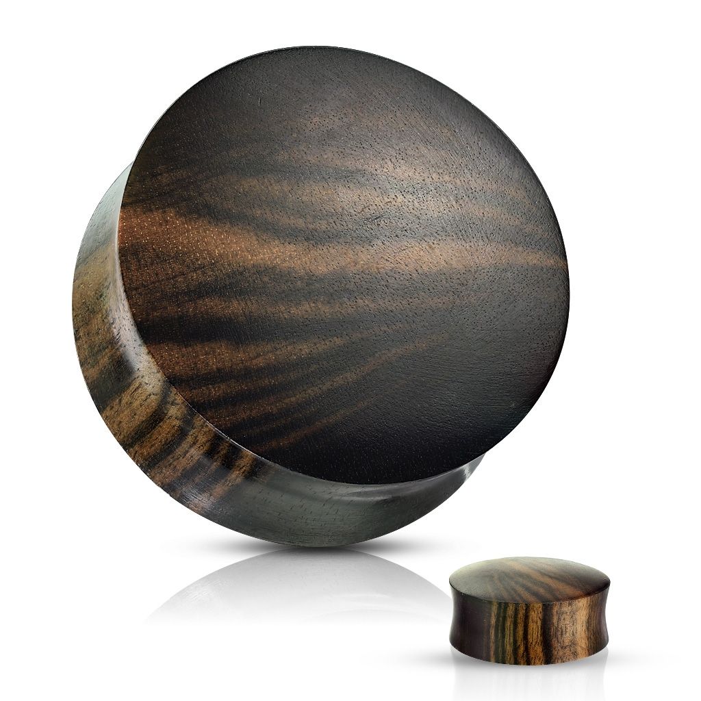 Levně Plug do ucha Ebony wood (22 mm) - PL01266-22