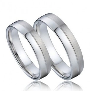 Snubní ocelové prsteny - pár NSS3017