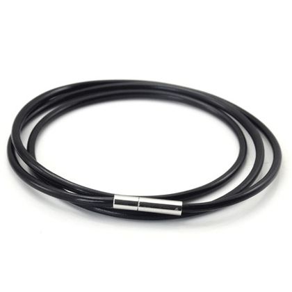 S4U Kaučuková šňůrka na krk černá tl. 4 mm (60 cm) - LR1116-040-60