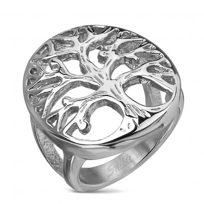 Ocelový prsten strom života (55)