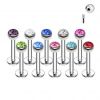 Piercing do brady - labreta 1,2 x 8 mm (modrá)