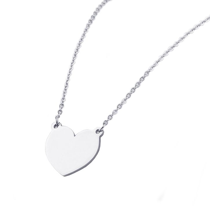 S4U Ocelový náhrdelník se srdíčkem - OPD0240-ST