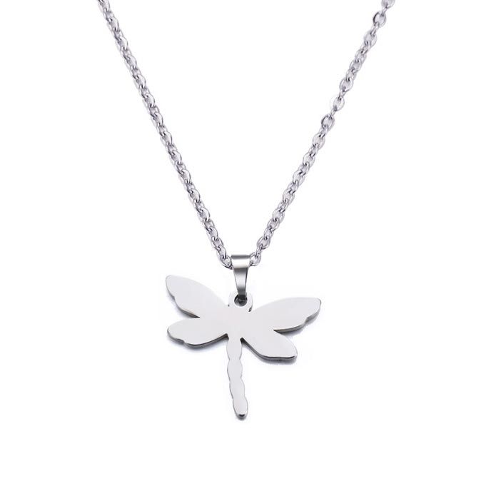 S4U Ocelový náhrdelník vážka - OPD0235-ST