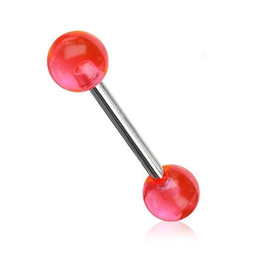 Levně Piercing do jazyka (růžová) - PJ01170-P