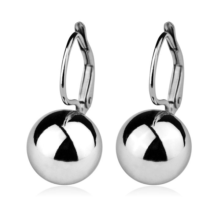 Stříbrné náušnice koule 12 mm - ZB3424