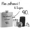 Ocelová kapesní lahev - placatka 220ml + 4 kalíšky 30ml a trychtýřek