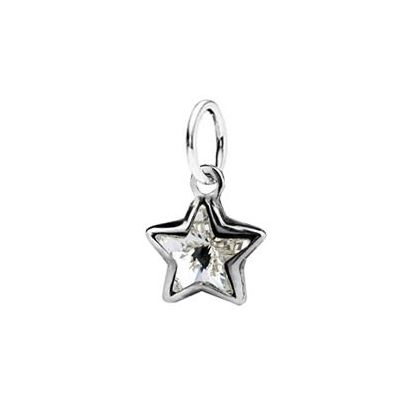 Stříbrný přívěsek hvězda SWAROVSKI® el., Crystal