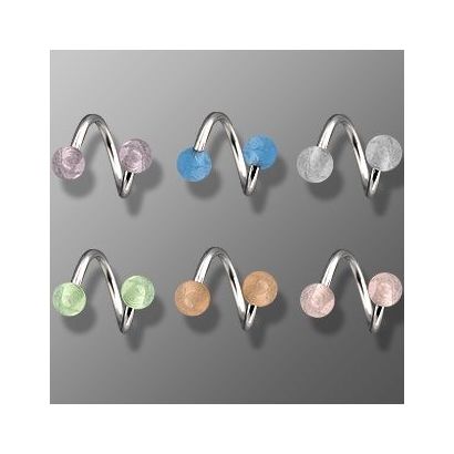 Piercing spirála, čirá barva